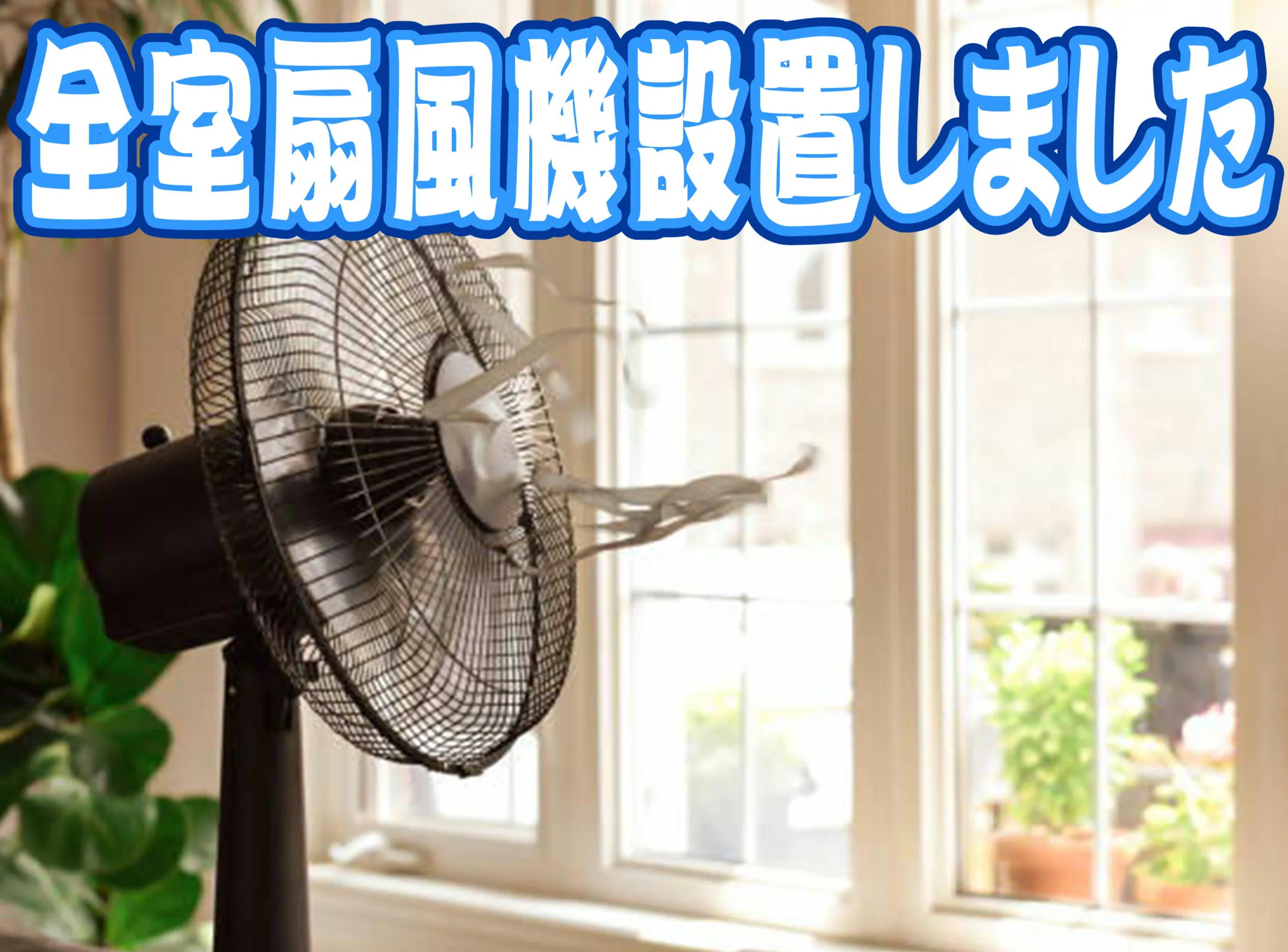 全室扇風機設置しました