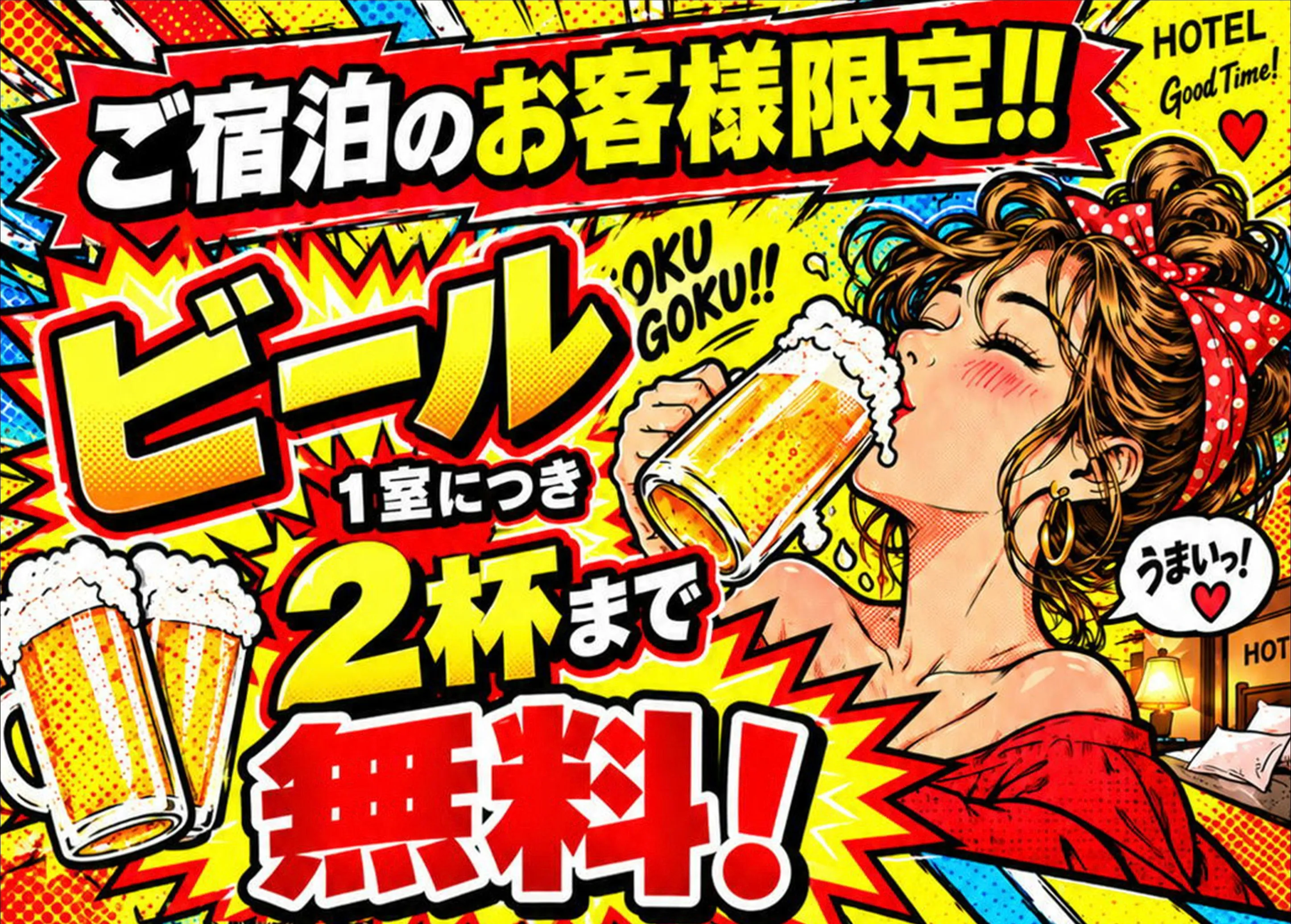 ご宿泊のお客様限定やきめし2人前無料