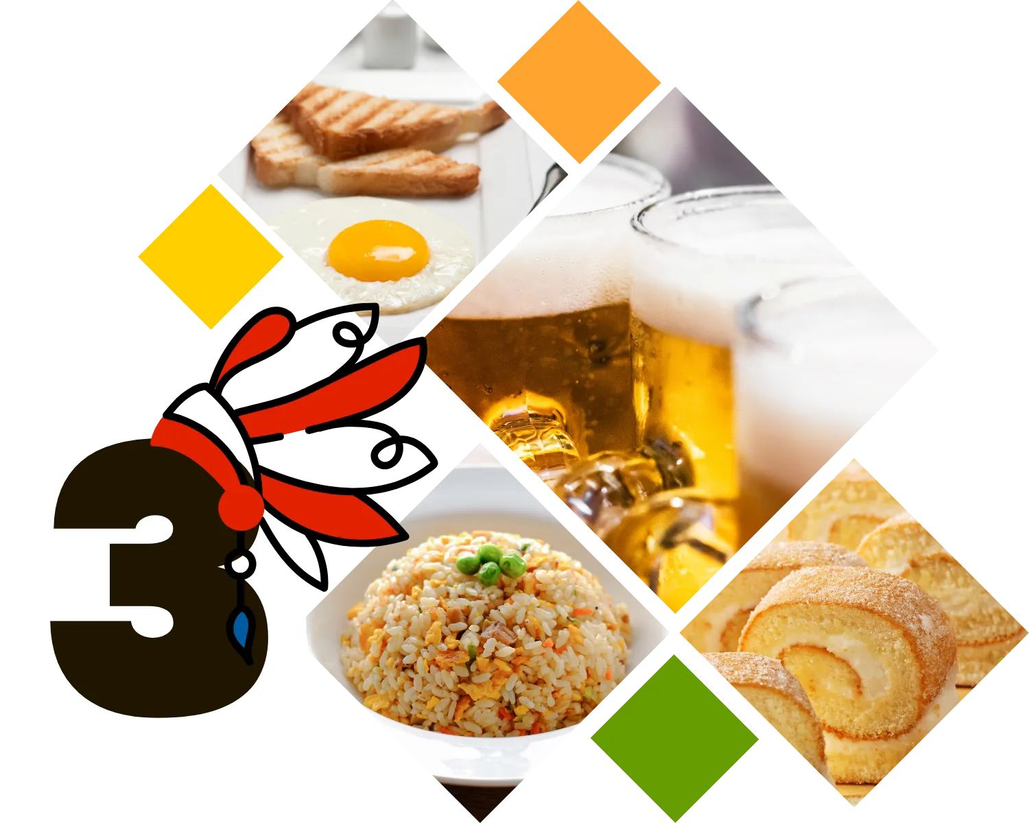 ビールやデザート